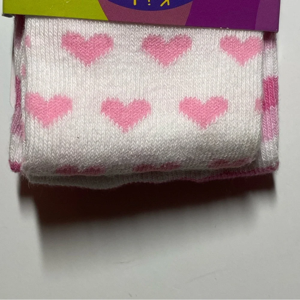 Jefferies Socks Girls Heart Tights 18 24 Months NWT New Pink Valentine’s Day